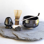 4 PIECE MATCHA RITUAL BOX with Kuro Gashu Chawan Bowl